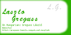 laszlo greguss business card
